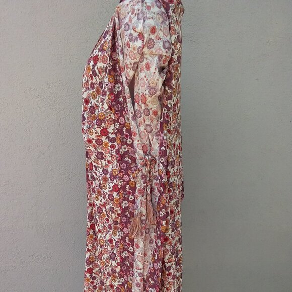 Knox Rose Kimono Duster Size XS-Small Boho Floral Cottagecore  Boho - Picture 6 of 9